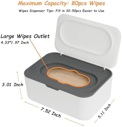 Top view of Seposeve wet wipe storage box grey