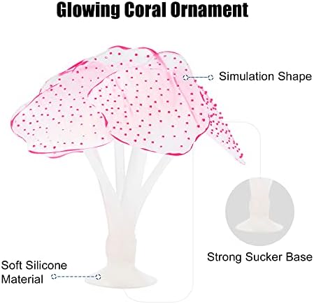 VOCOSTE non toxic fish tank decoration pink coral hiding spot for fish