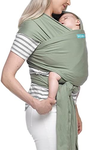 Authentic Moby wrap fabric material close up in Pear color highlighting soft premium cotton texture