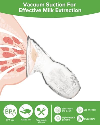Portable Haakaa silicone breast pump designed for travel and hands free use