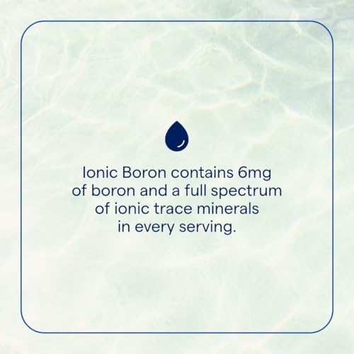 Trace Minerals Ionic Boron liquid bottle showing serving size details