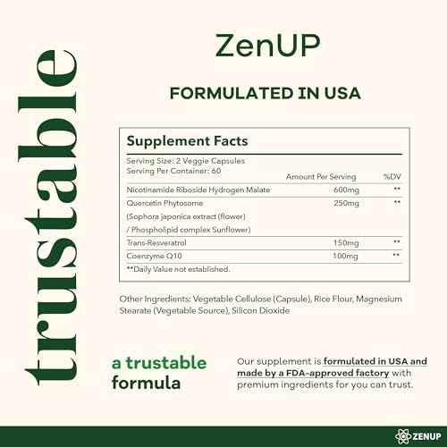 ZenUP wellness supplement packaging highlighting liposomal technology