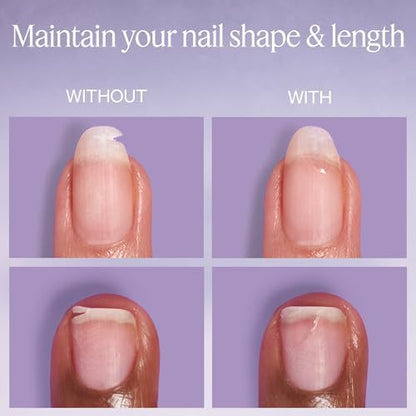 Transparent liquid nail treatment brush application for split nails