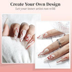 Jodsone Red Gel Liner swatches showing 3D nail art designs