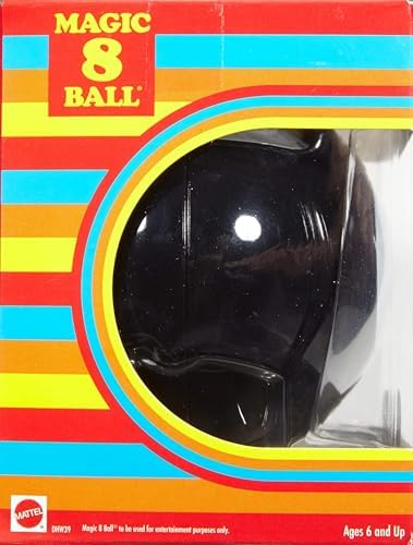 Side profile of Mattel Games Magic 8 Ball novelty toy