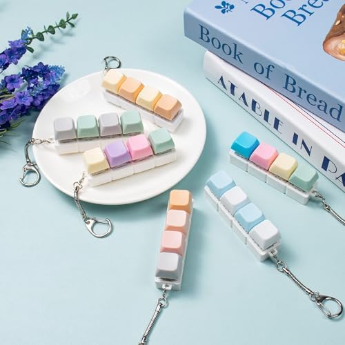 Two pieces of keyboard fidget keychains for adult anxiety relief
