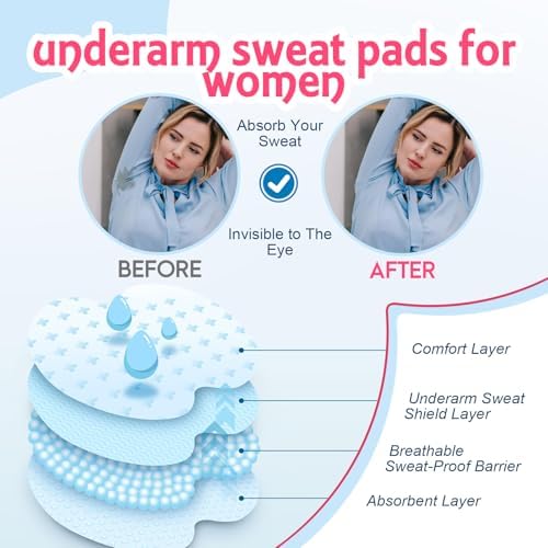 Odor neutralizing armpit sweat pads 50 pieces pack