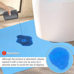 Multi layered absorbent cotton structure of the disposable urine mat illustrating liquid absorption.