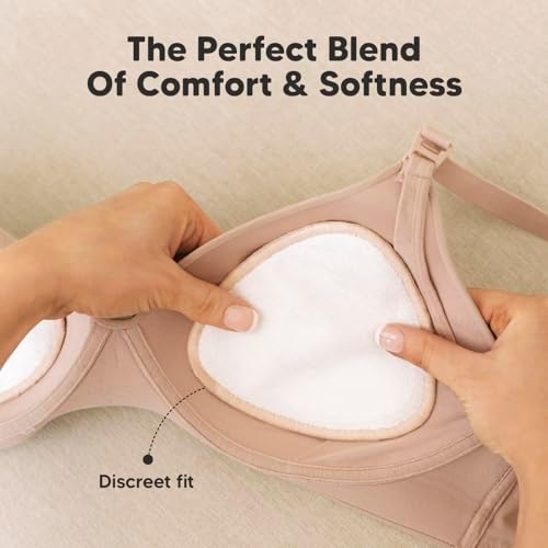 KeaBabies washable breast pads showing rounded triangular shape
