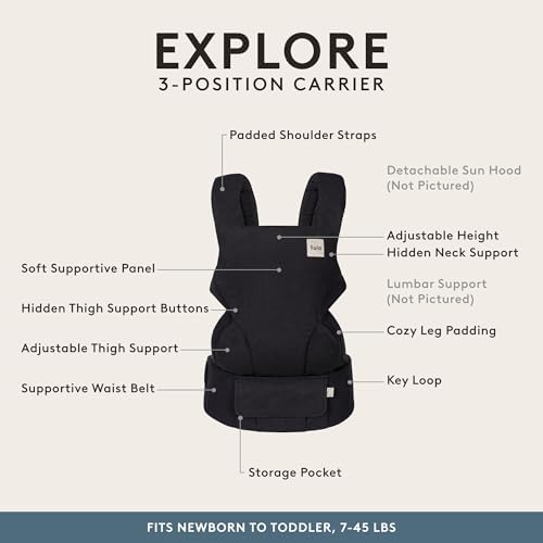 Adjustable head pillow feature on Tula baby carrier