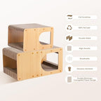 EHEYCIGA Kitten Scratching Board Pad showing the interior tunnel space