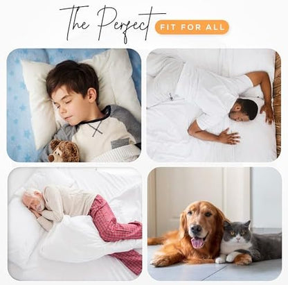 Four-layer waterproof incontinence bed pads spread flat on a mattress for size reference.