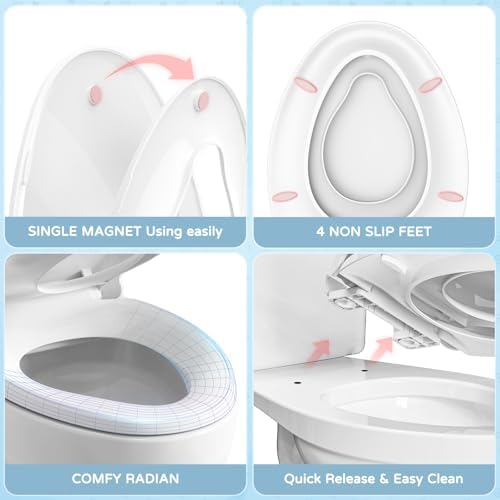 YASFEL magnetic toddler seat secured inside the adult lid view