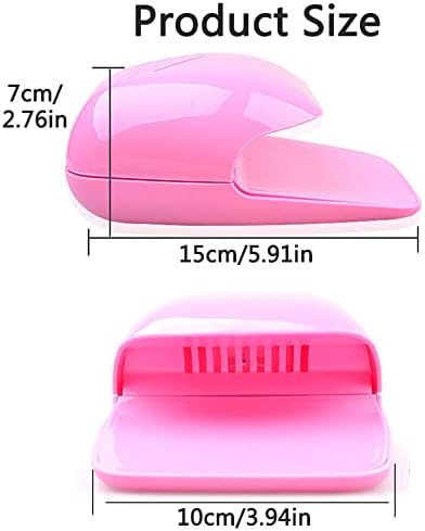 Bovmics pink nail dryer showing pressure-activated hand rest