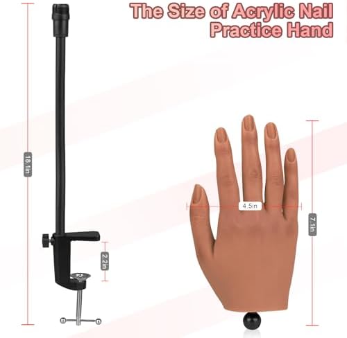 Top view of Imene bendable fake hand for nail art