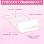 Vabrloy baby changing pad absorbent layers close up