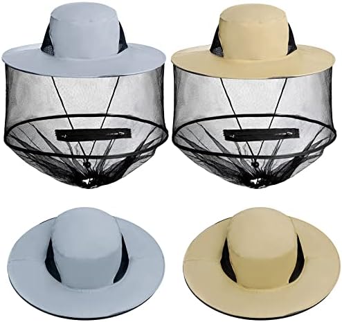 Sucrain bug hat with hidden mesh deployed for face protection