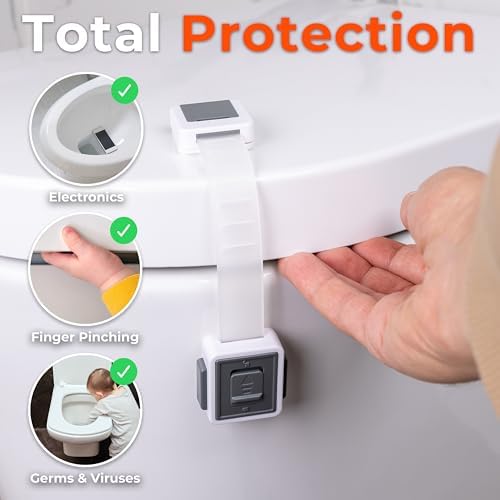 HomeBrella child safety latches showcasing the strong adhesive backing pads close up.