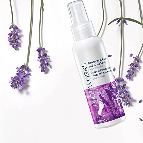 Avon Foot Works 100ml lavender scented foot and shoe spray for odor protection
