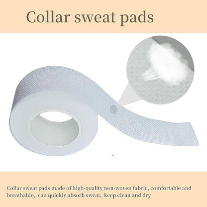 Chuppinz sweat pads applied to white shirt collar