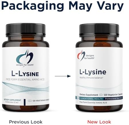 Designs for Health L-Lysine HCL immune support bottle