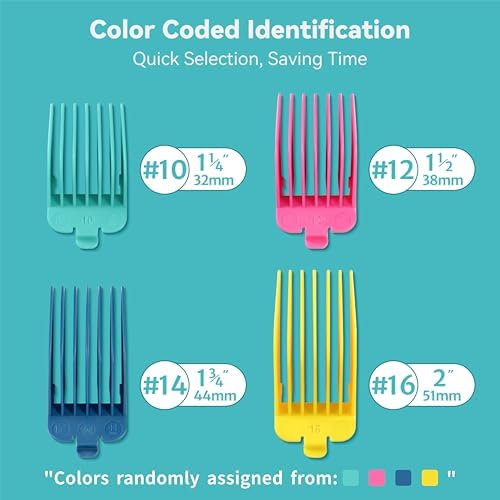 Four piece long hair clipper guard replacement set