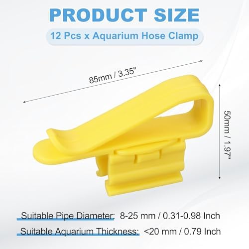 Close up view of the adjustable tube holder clamp for aquarium air pumps