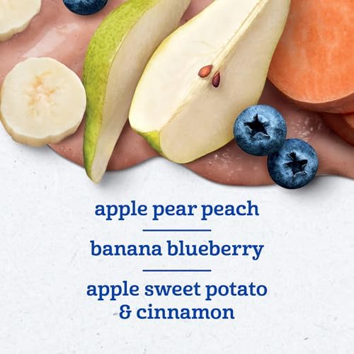 Gerber Stage 2 fruit and veggie puree pouch texture detail