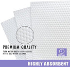 Cuxfls absorbent pads stacked showing compact size