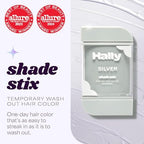 Application of Hally Hair silver temporary hair color