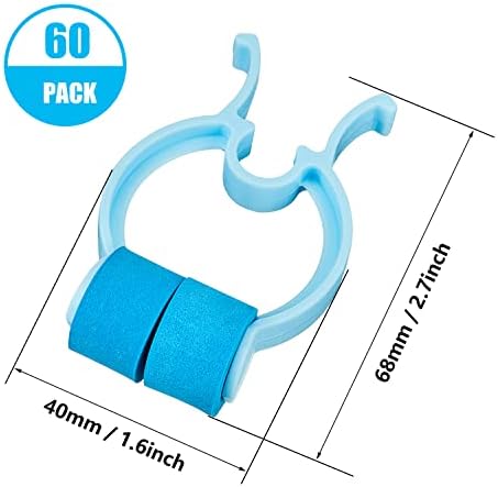 Blue plastic nasal stopper clips with soft foam padding for nosebleed relief.