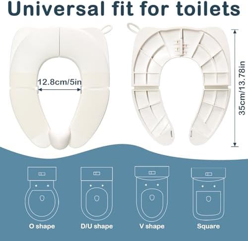 Underside of Deeki portable toilet seat detailing the anti slip pads for stability