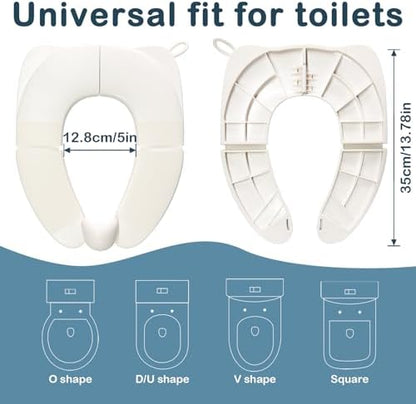 Underside of Deeki portable toilet seat detailing the anti slip pads for stability