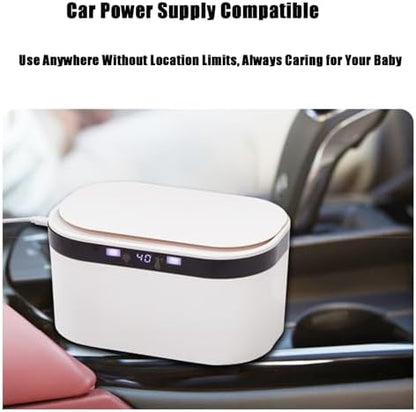 Back view of PandaEar wipe warmer showing USB power connection