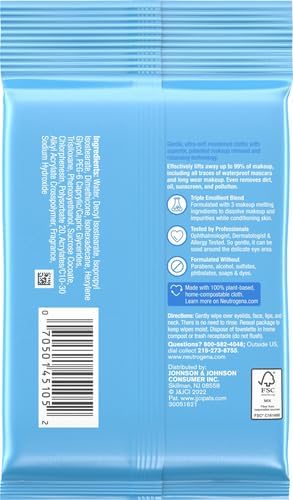 Ultra-soft facial cloths dissolving dirt oil and foundation residue