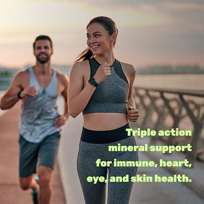 Eight month supply banner text on premium authentic zinc picolinate packaging