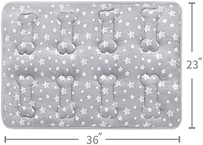 Machine washable kennel pad being placed into a home washing machine