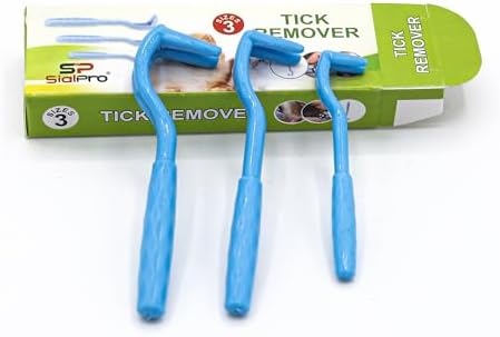 Three sizes of blue SialPro tick hooks for pain-free extraction