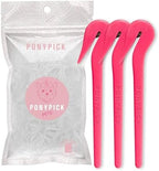 Three pink Pony Pick grooming tools for dogs
