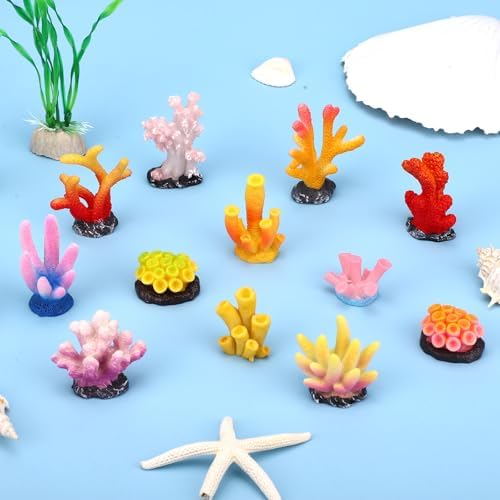 Mini fake coral reef plants assortment for terrariums and fairy gardens