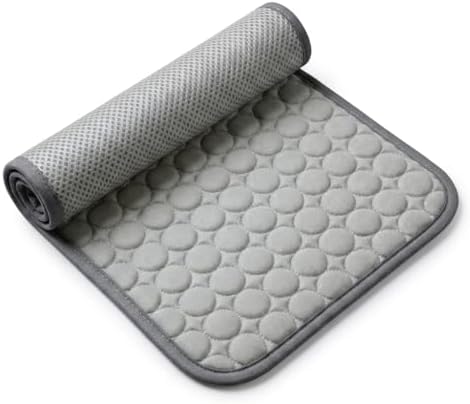 PawLab self cooling pet pad spread out on a living room floor