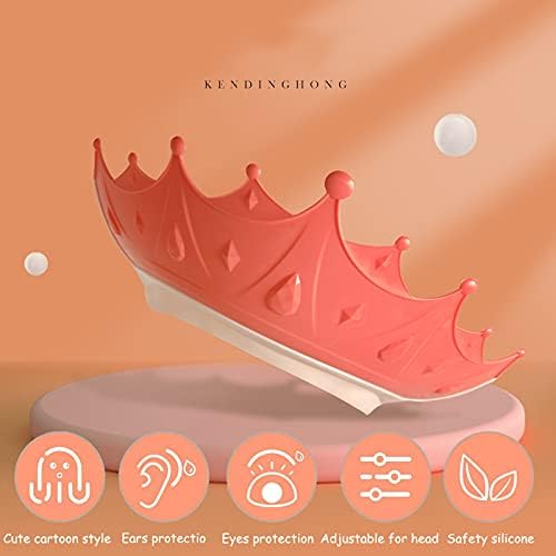 Fusacony crown shower cap red for kids bath safety