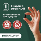 PurePremium Astaxanthin and Lycopene supplement container angle shot