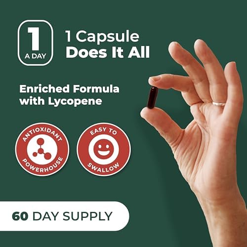 PurePremium Astaxanthin and Lycopene supplement container angle shot