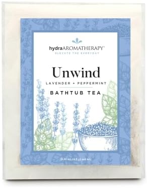 hydraAromatherapy Unwind herbal bath sachet product layout