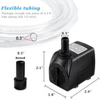 Pulaco aquarium pump with included silicone tubing