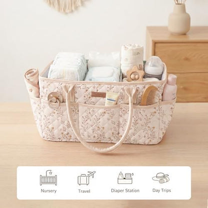 Konssy diaper caddy organizer used in a nursery setting