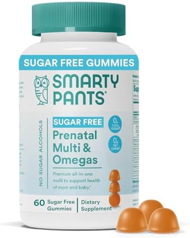 SmartyPants prenatal gummies supplement facts label panel