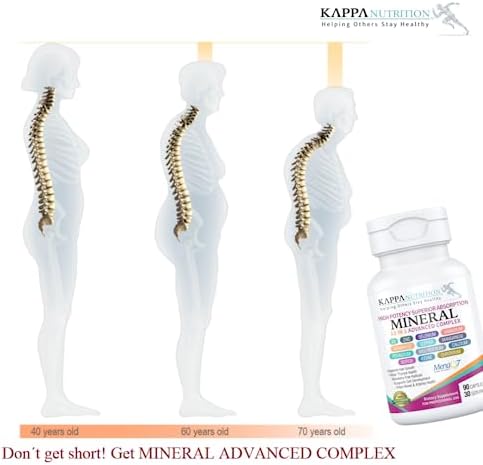 Side view of Kappa Nutrition daily wellness complex with Zinc, Selenium, and thirteen advanced minerals.