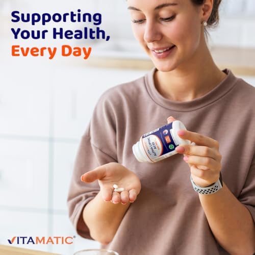 Vitamatic Alpha Lipoic Acid bottle highlighting non-GMO and gluten-free features